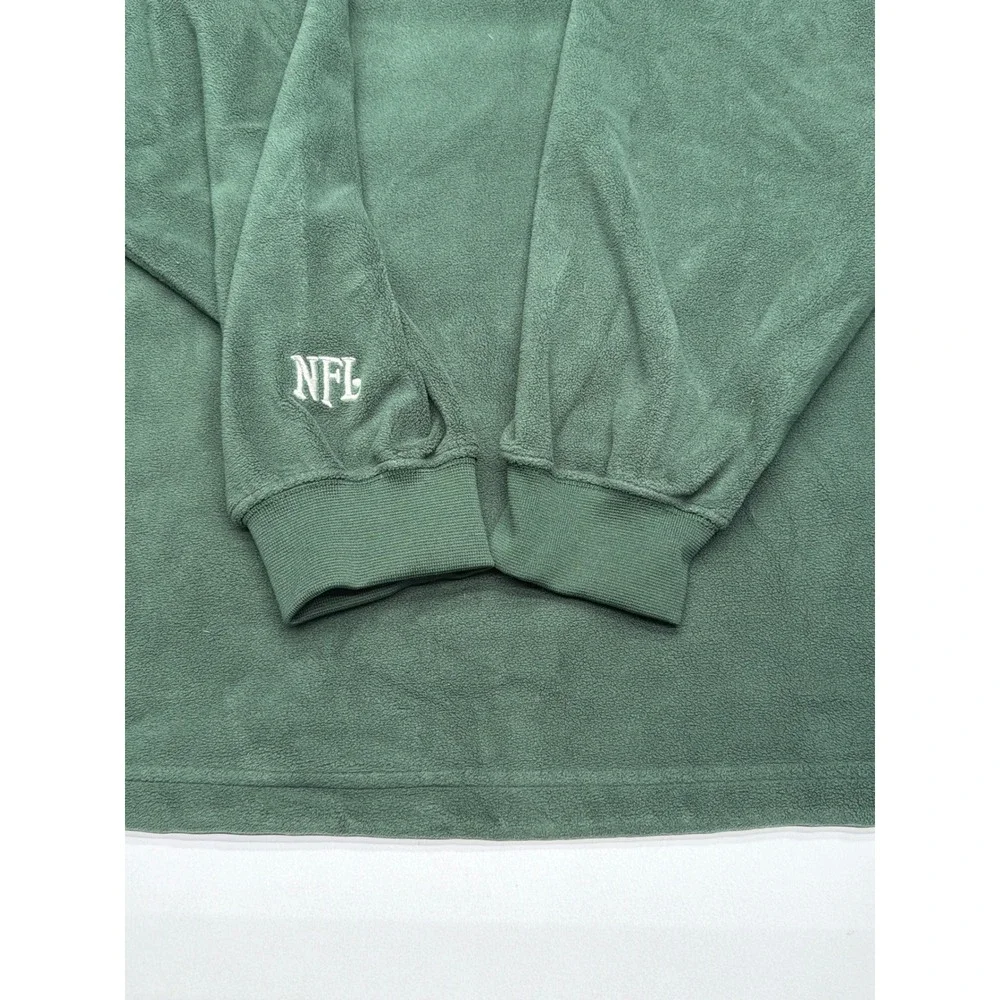 NFL New York Jets Fleece Quarter Zip Pullover Men's 2XL Green‎ White